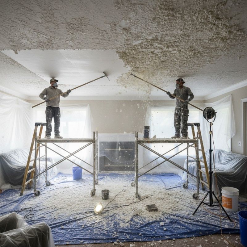 Popcorn Ceiling Smoothing